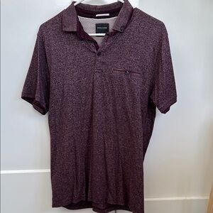 Burgundy Polo Shirt with Classic Design and Relaxed Fit